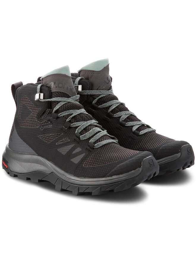 Chaussures de trekking Salomon Outline Mid Gtx GORE TEX 404844 21 V0 Noir chaussures