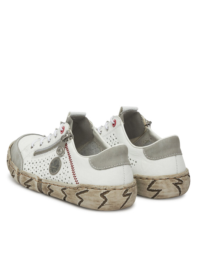 Rieker Sneakersy Rieker L0355-80 Biela