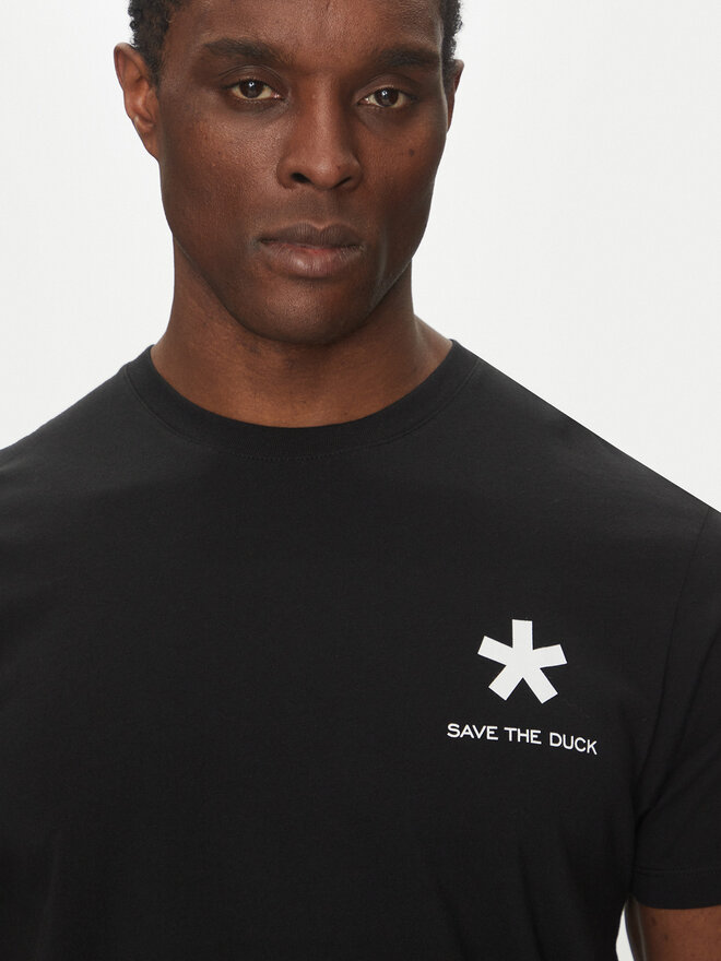 Save The Duck Save The Duck Футболка DT2222M BESY20 Чорний Regular Fit
