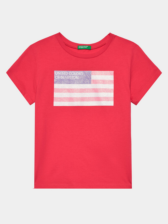 United Colors Of Benetton United Colors Of Benetton Camiseta 3I1XC10H8 Rosa Regular Fit