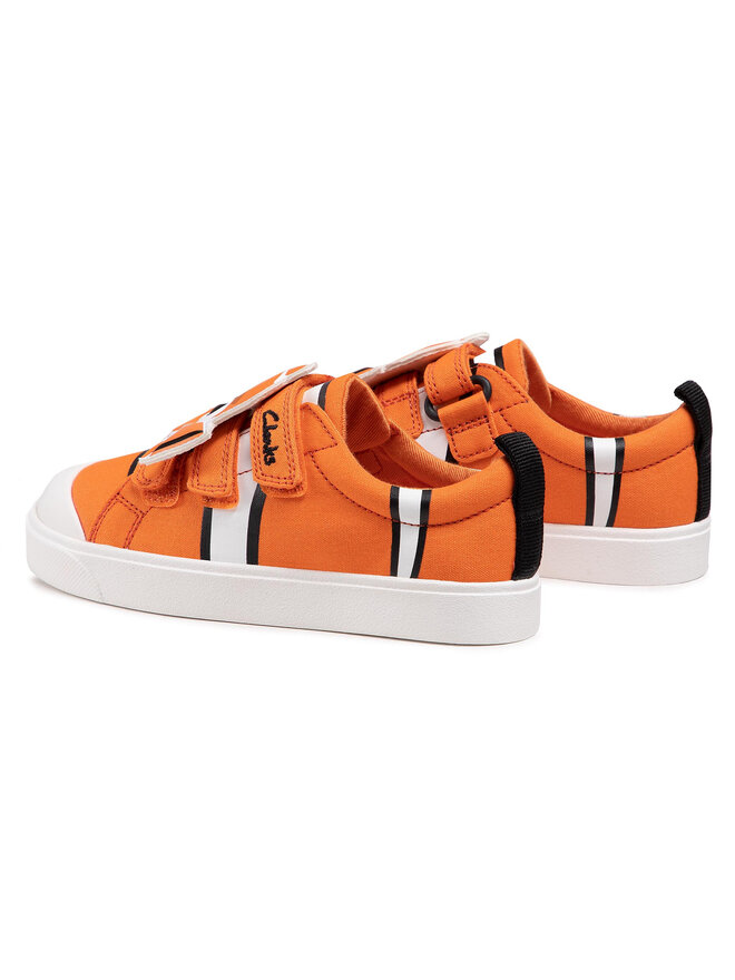 Clarks Trampki Clarks City Nemo K 261576667 Pomarańczowy
