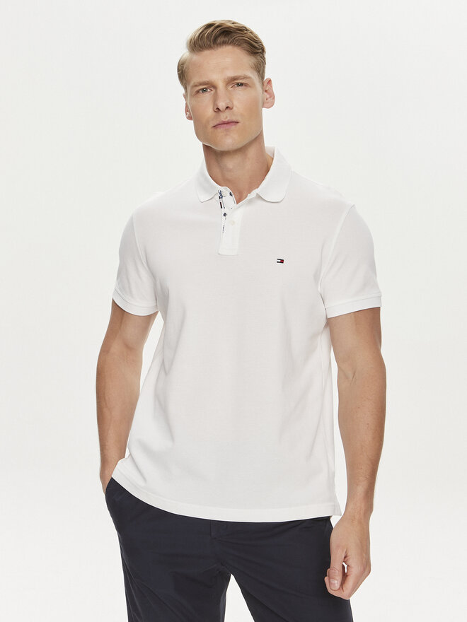 Tommy Hilfiger Tommy Hilfiger Poloshirt Palm Under Collar MW0MW34738 Weiß Regular Fit