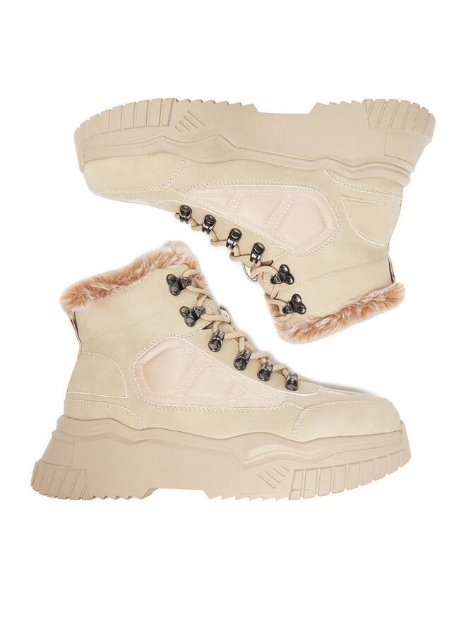 DeeZee Botines planos DeeZee HX24021-1 Beis