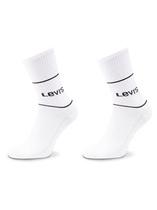 Levi's® Sada 2 párů vysokých ponožek unisex Levi's® 701210567 Bílá