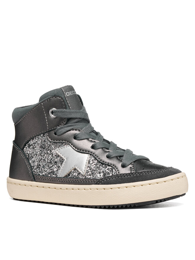 Geox Sneakers Geox J Kalispera Girl J664GB 0NFEW C9002 D Dunkelsilber