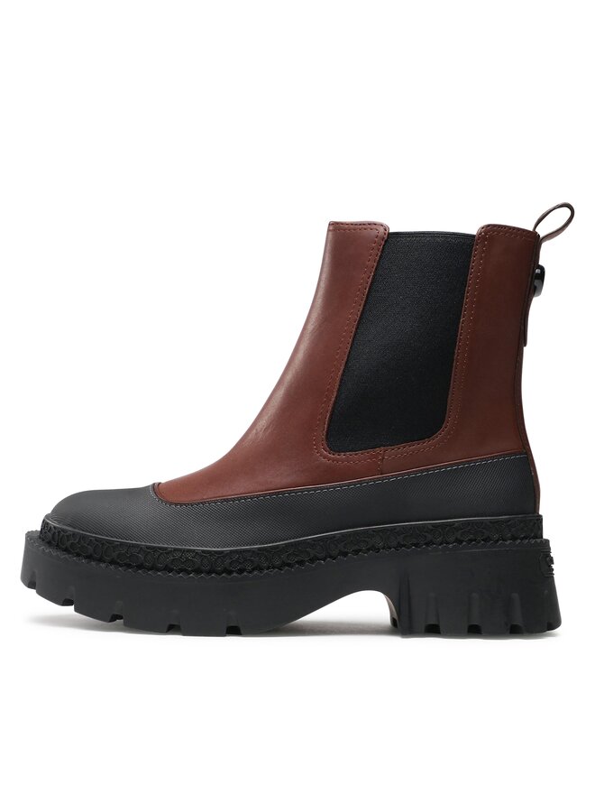 Coach Ботильйони Coach Jayla Leather Bootie CM770 Коричневий