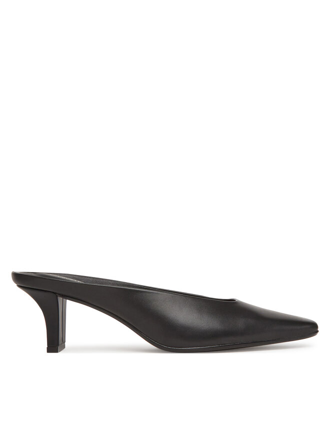 Calvin Klein Klapki Calvin Klein Heel Mule Pump 50 - Lth HW0HW02332 Czarny