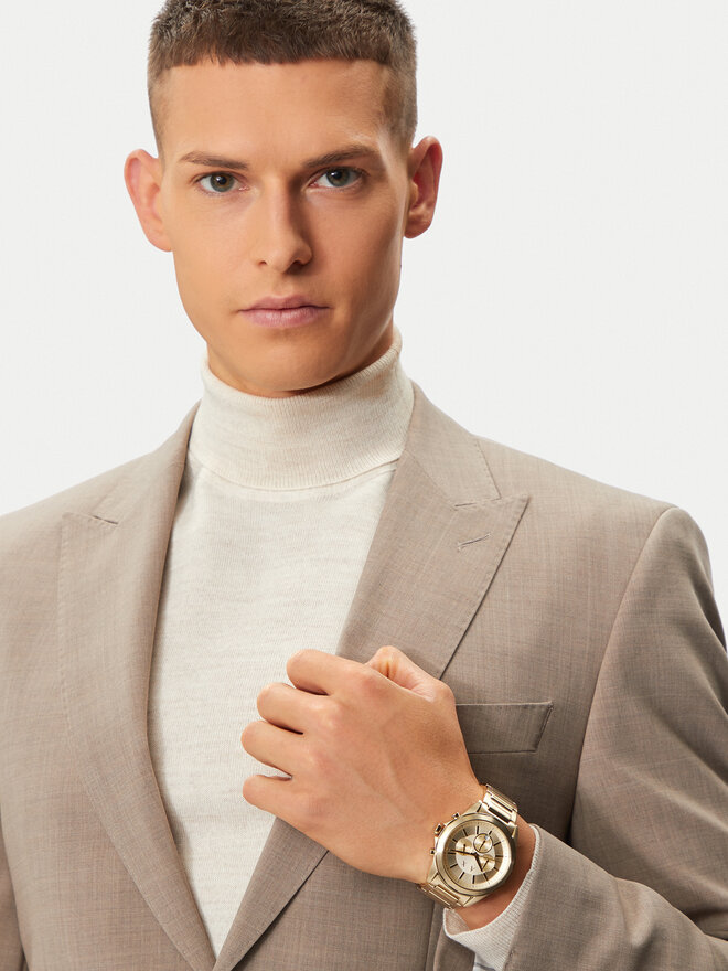 Armani Exchange Zegarek Armani Exchange Drexler Chronograph AX2602 Złoty