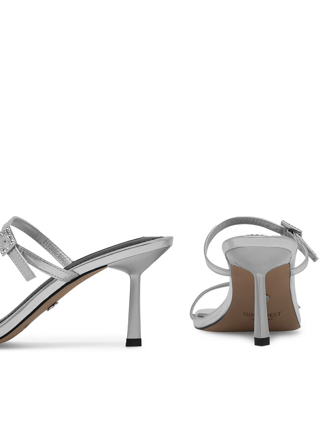 Nine West Klapki Nine West ZL23005-1CC Srebrny
