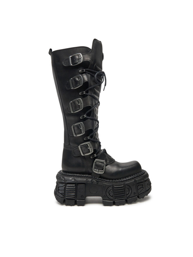 NEW ROCK Schnürstiefel NEW ROCK M-272-S3 Schwarz