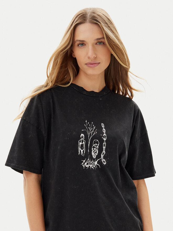 Volcom Volcom Marškinėliai Voltrip B3512508 Juoda Oversize