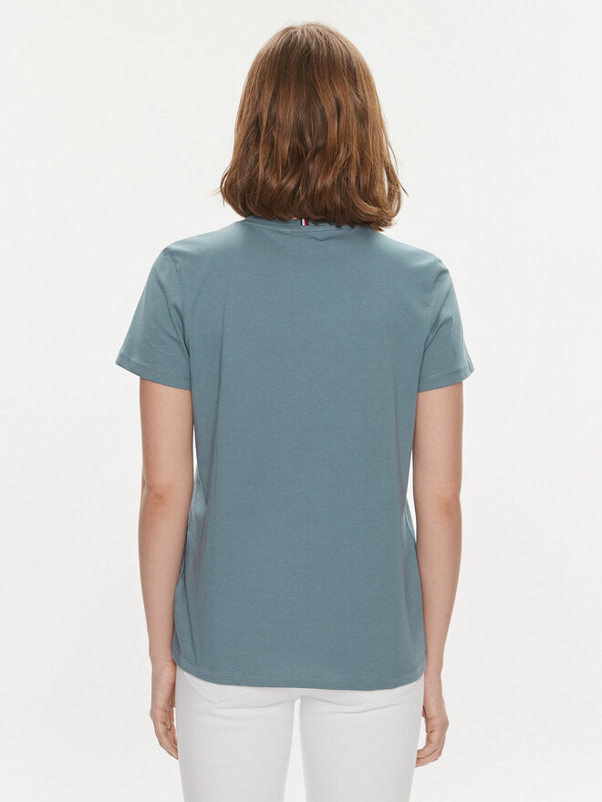 Tommy Hilfiger Tommy Hilfiger Camiseta Signature WW0WW41674 Azul Regular Fit
