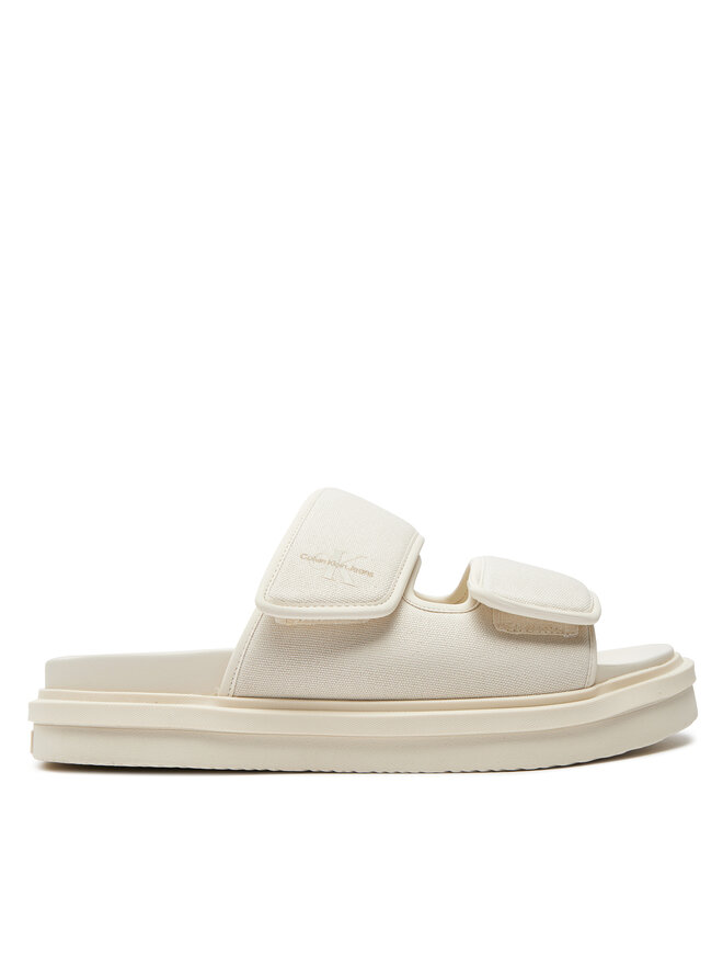 Calvin Klein Jeans Papucs Calvin Klein Jeans Double Bar Sandal Mtl YM0YM01020 Ekru