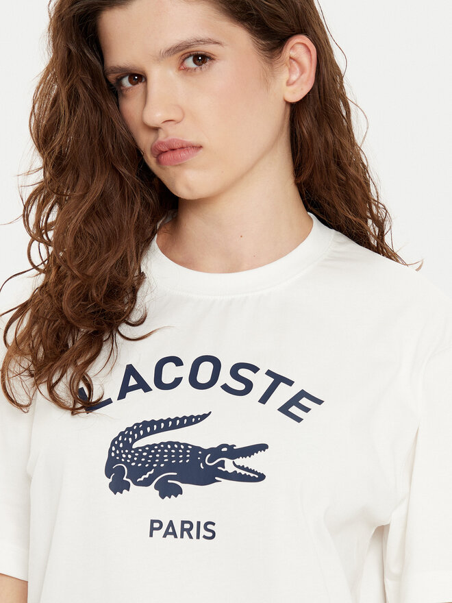 Lacoste Lacoste Camiseta TH2733 Écru Regular Fit