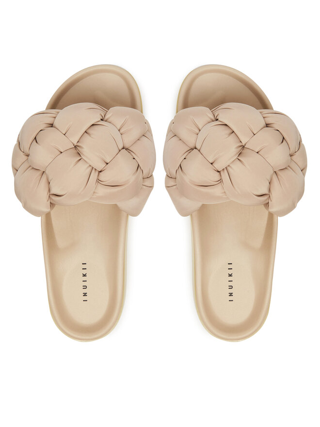 Inuikii Šľapky Inuikii Puffer Braided 70103-177 Béžová