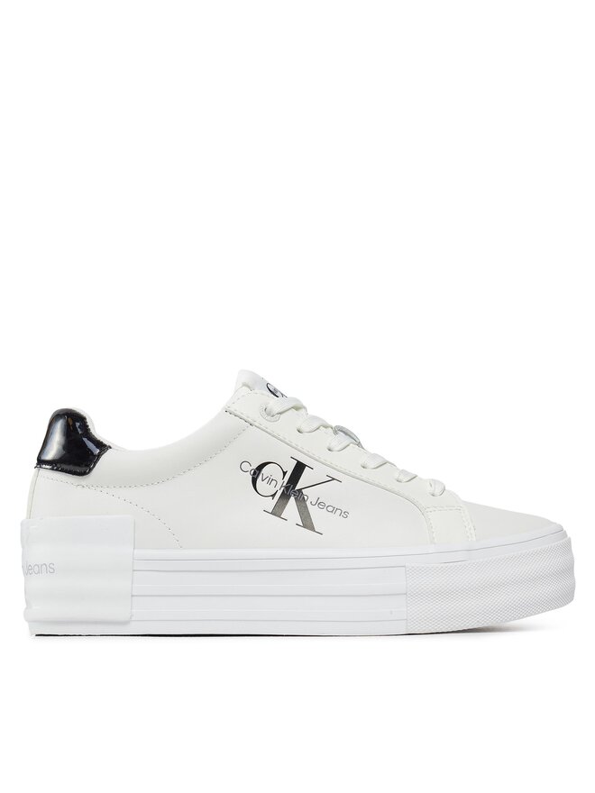 Calvin Klein Jeans Tenisice Calvin Klein Jeans Bold Vulc Flatf Low Lace Lth Ml YW0YW01294 Crna
