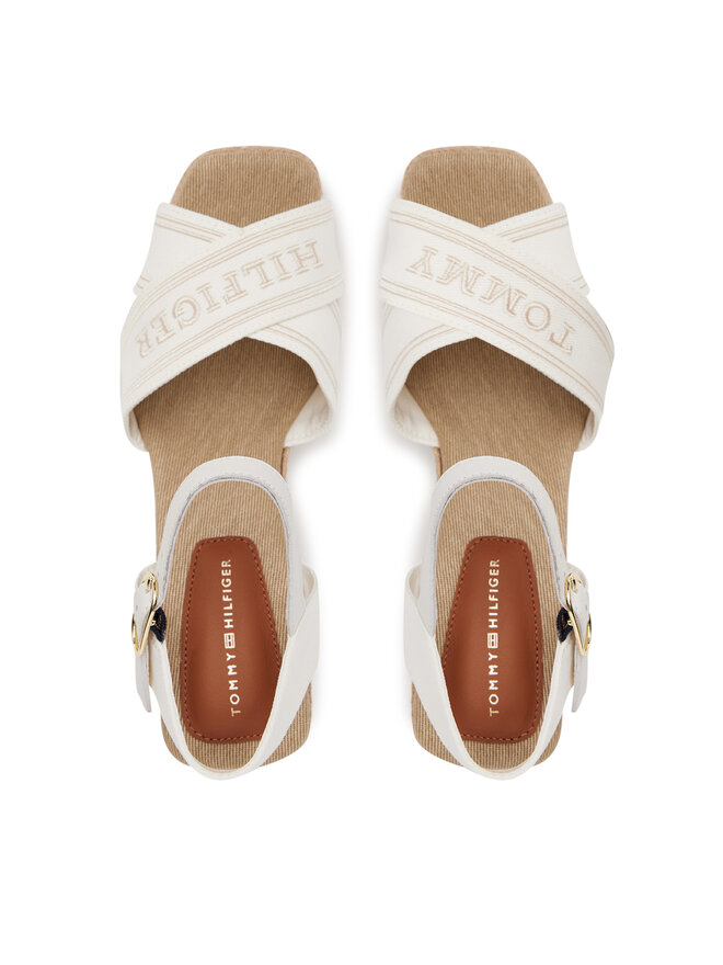 Tommy Hilfiger Alpargatas Tommy Hilfiger Tommy Hilfiger Espad High Wedge FW0FW08668 Écru