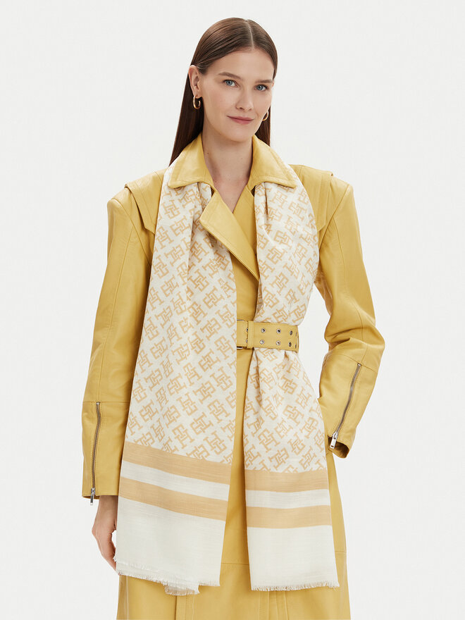 Tommy Hilfiger Šál Tommy Hilfiger Beach Summer Mono Scarf AW0AW16030 Béžová