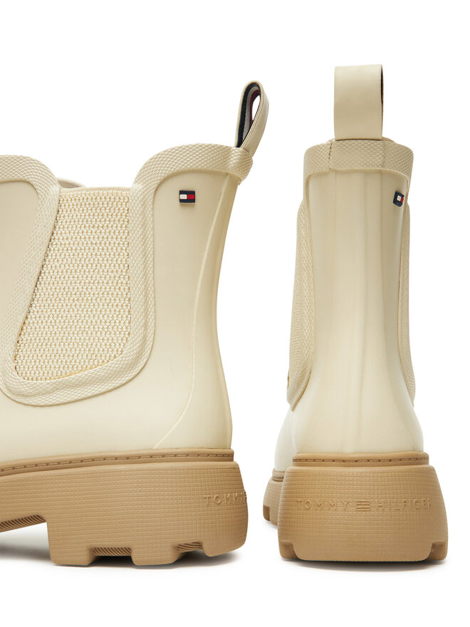 Tommy Hilfiger Gummistiefel Tommy Hilfiger Rubber Flag Cleated FW0FW08637 Beige