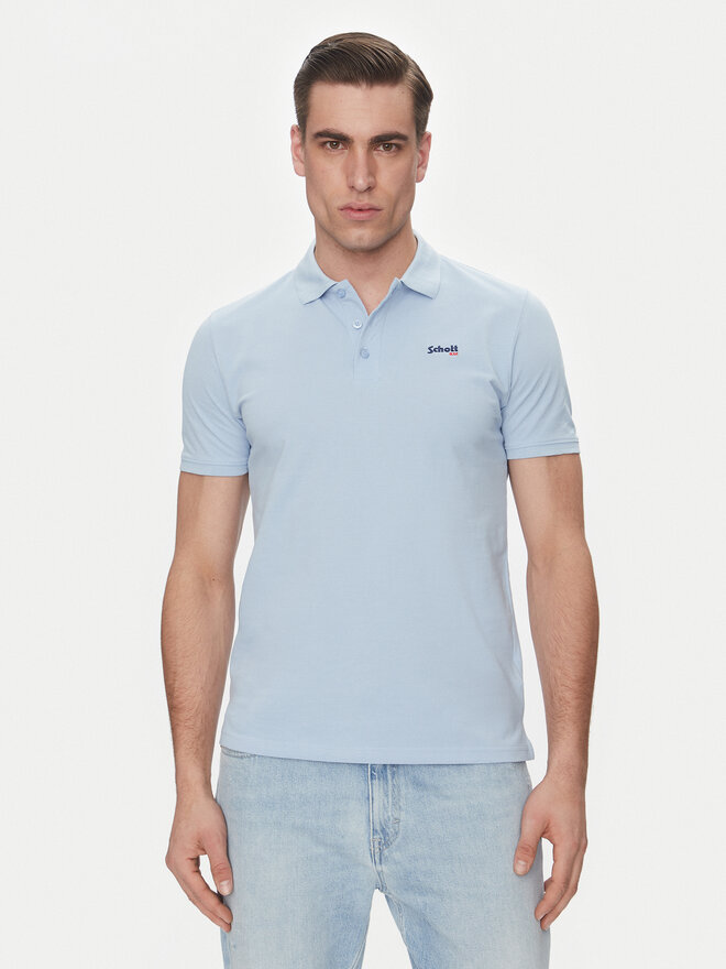 SCHOTT N.Y.C. SCHOTT N.Y.C. Polo marškinėliai PSCASUAL Mėlyna Regular Fit