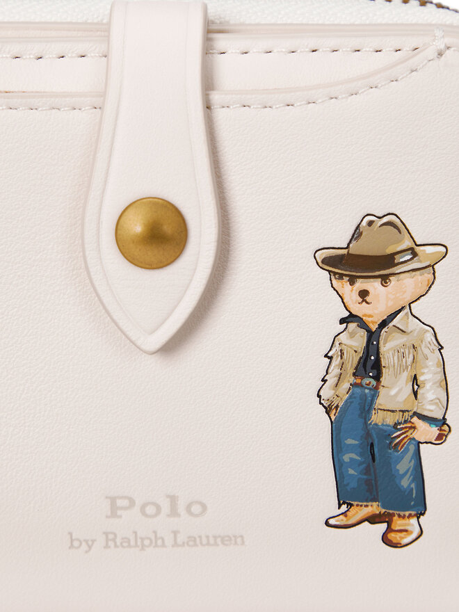 Polo Ralph Lauren Mały Portfel Damski Polo Ralph Lauren Cm Blpt Sp W 427943239001 Écru
