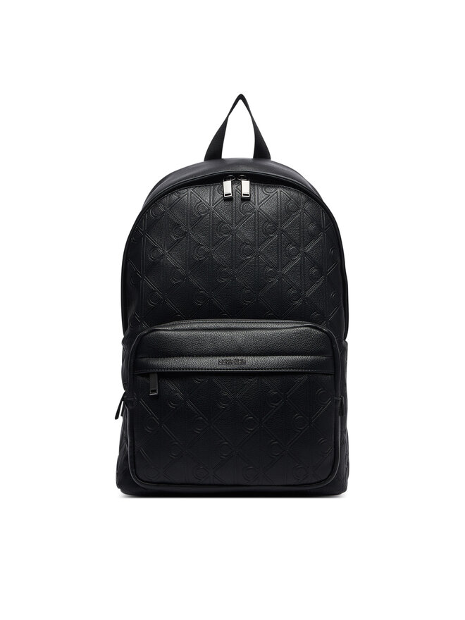 Calvin Klein Rucksack Calvin Klein Emblem Aop Deboss Round Backpack LV04D3560G Schwarz