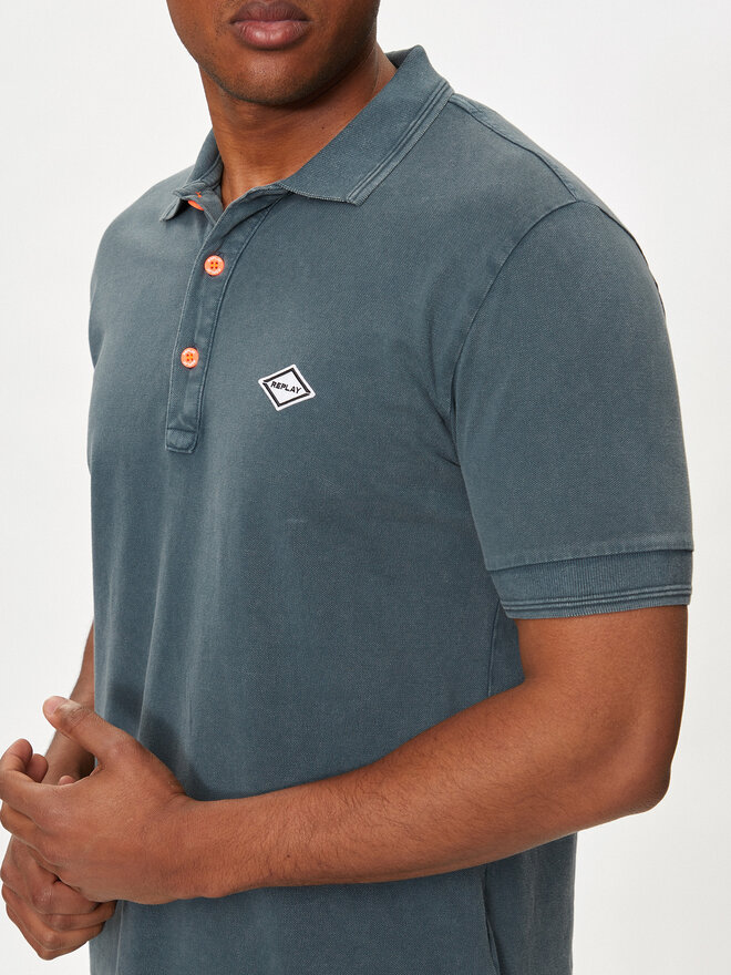REPLAY REPLAY Polo marškinėliai M3070A.000.22696M Pilka Regular Fit