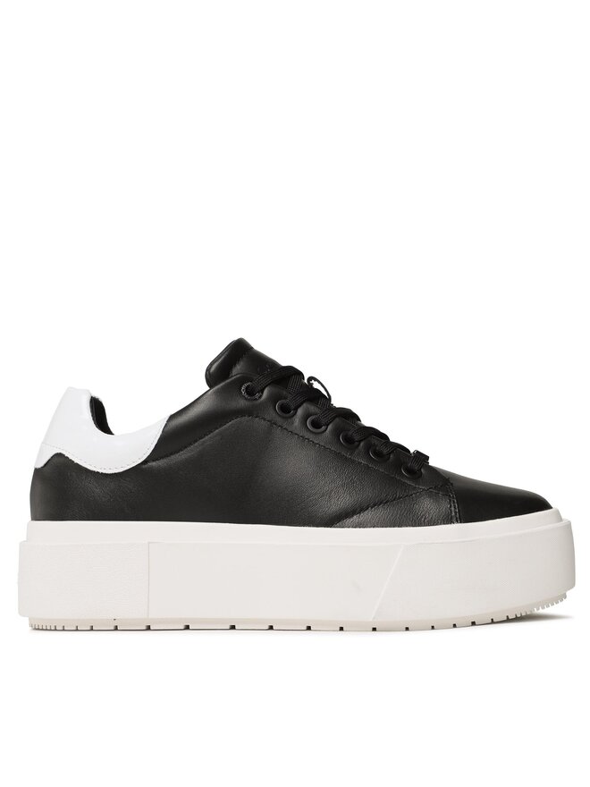 Calvin Klein Sneakersy Calvin Klein Squared Flatform Cupsole Lace Up HW0HW01775 Černá