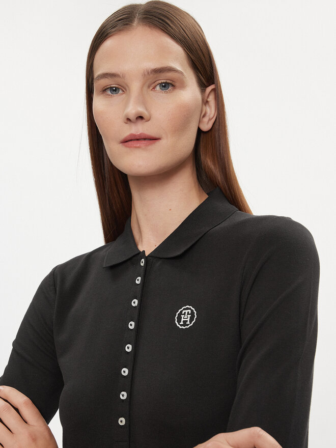 Tommy Hilfiger Tommy Hilfiger Polo WW0WW39820 Μαύρο Slim Fit