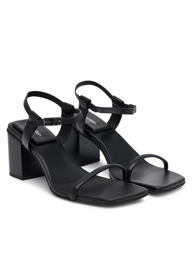 Calvin Klein Сандали Calvin Klein Block Heel Sandal 75 Lth HW0HW02650 Черен