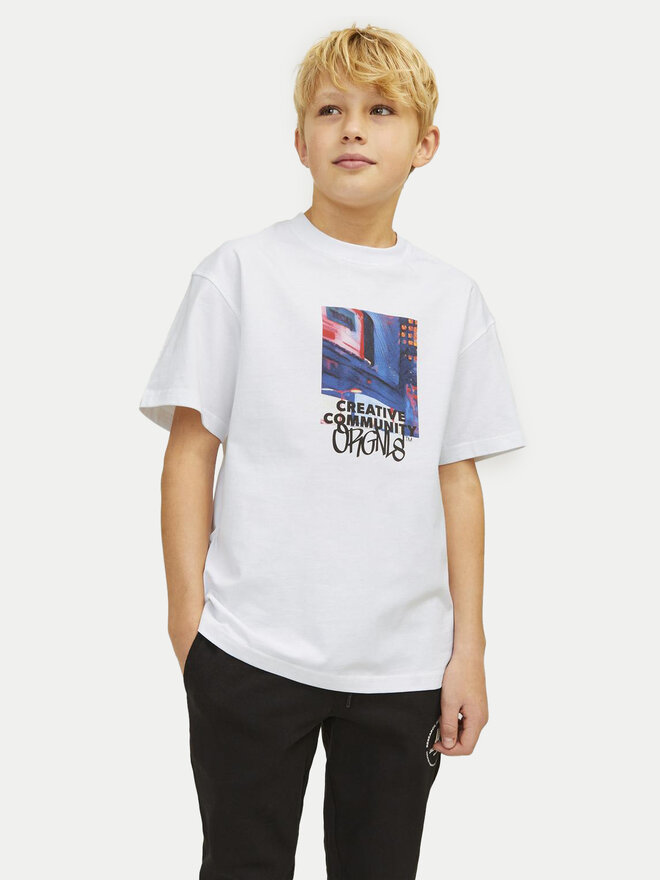 Jack&Jones Junior Jack&Jones Junior Camiseta Bushwick Blur 12263146 Blanco Relaxed Fit
