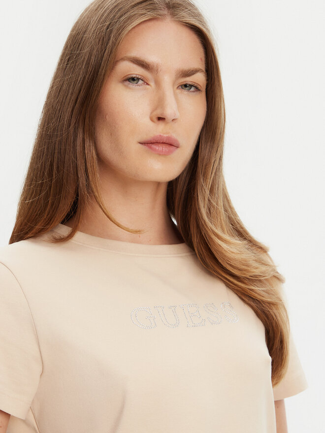 Guess Guess Marškinėliai V3BI11 J1314 Smėlio Regular Fit