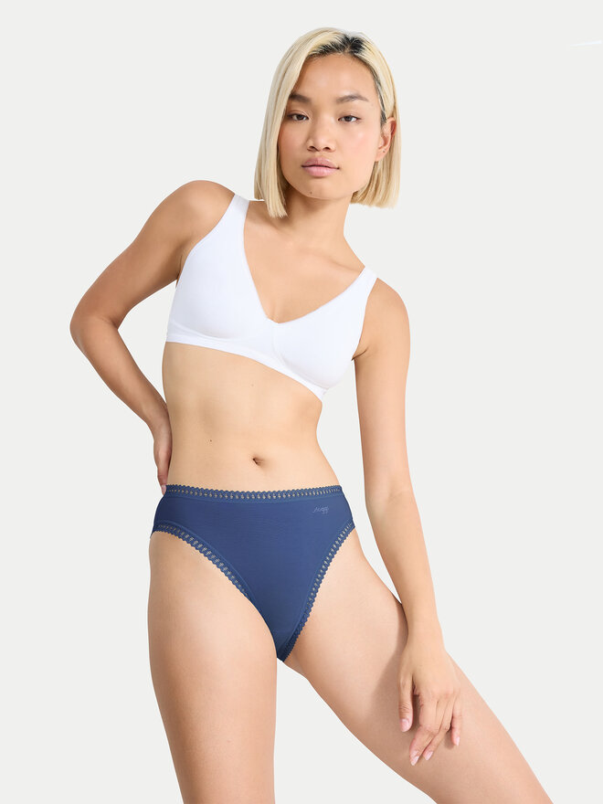 Sloggi Sloggi 3er-Set klassische Damenslips Go Crush 10219672 Blau