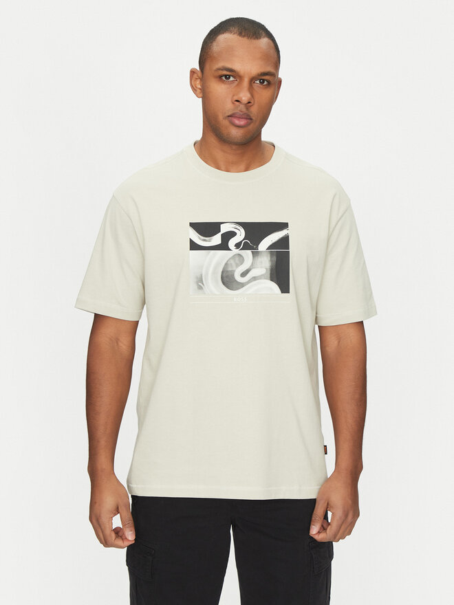 BOSS BOSS T-Shirt Barragan 50534919 Beige Relaxed Fit