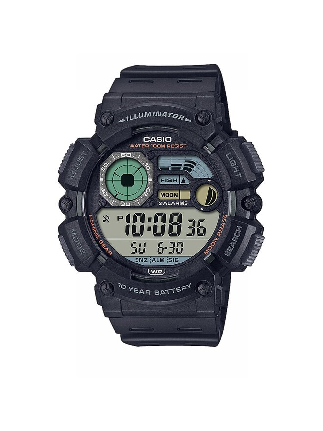 Casio Zegarek Casio Digital Moonphase WS-1500H-1AVEF Granatowy