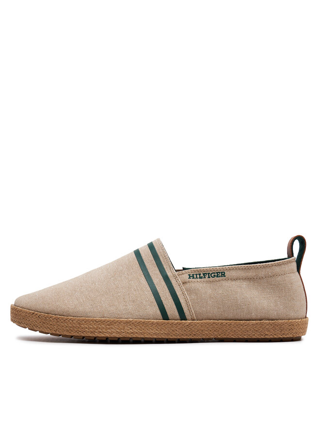 Tommy Hilfiger Espadryle Tommy Hilfiger Hilfiger Espadrille C Chambray FM0FM04982 Beżowy