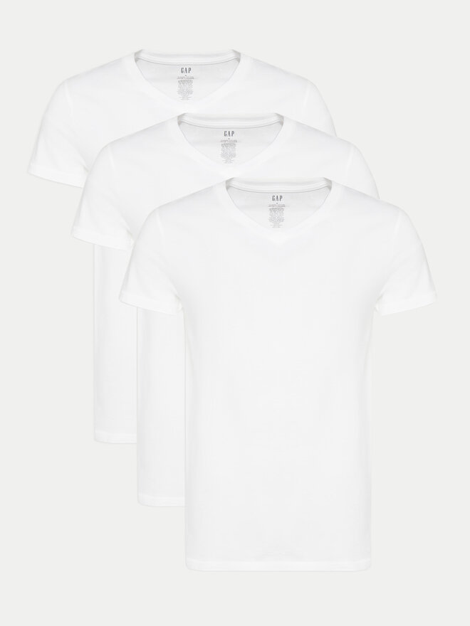 Gap Gap Σετ 3 T-Shirts 483955-00 Λευκό Regular Fit