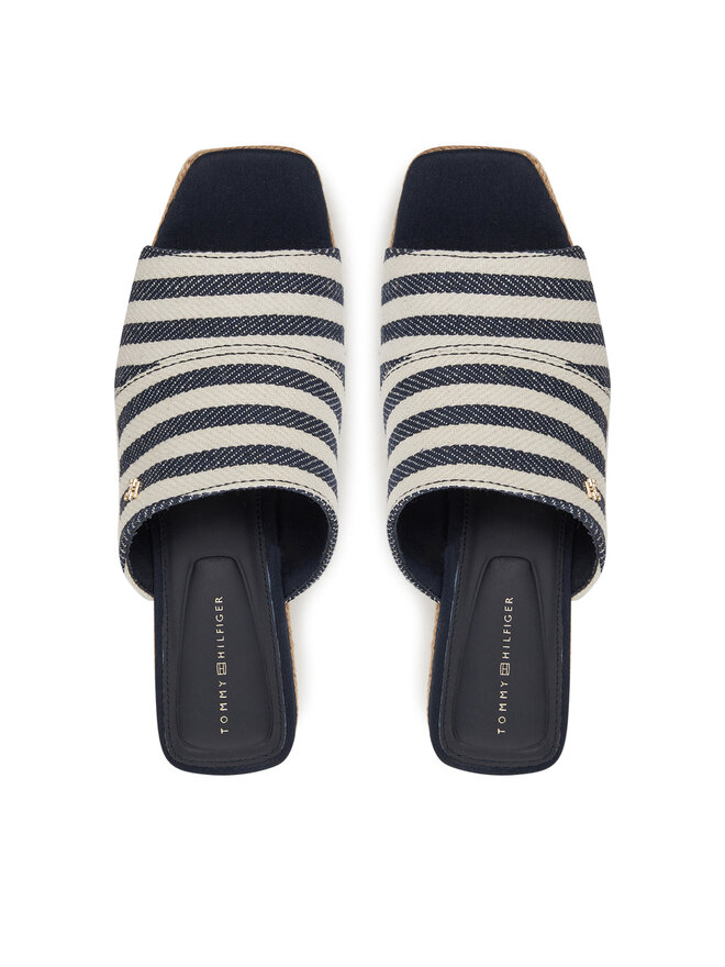 Tommy Hilfiger Espadryle Tommy Hilfiger Nautical Stripes Espadrille Mule FW0FW08666 Kolorowy