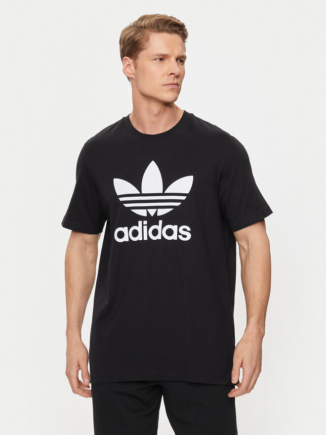 adidas adidas Marškinėliai Adicolor Classics Trefoil T-Shirt IA4815 Juoda Regular Fit