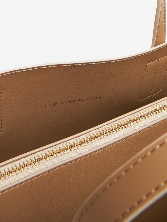 Tommy Hilfiger Borsetta Tommy Hilfiger Th Distinct Satchel AW0AW17463 Beige