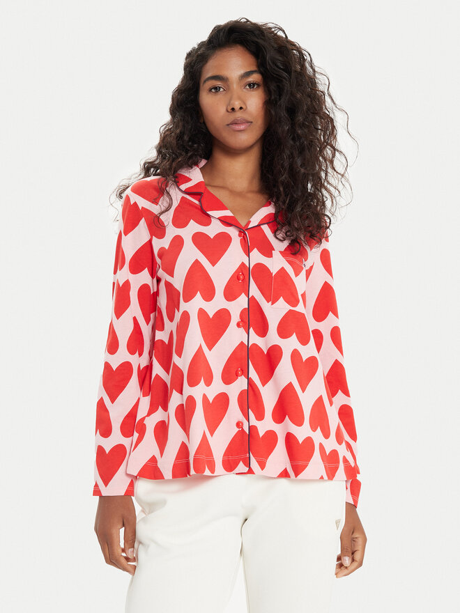 United Colors Of Benetton United Colors Of Benetton Pizsama felső 3MR73M05V Piros Regular Fit