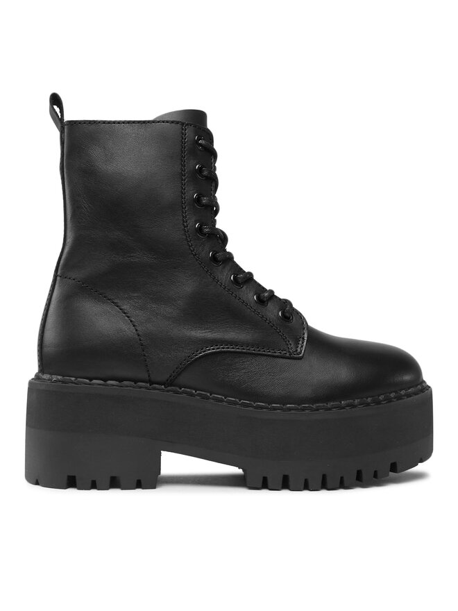 Tommy Jeans Škornji Tommy Jeans Tjw Boot Zip Up EN0EN02305 Črna