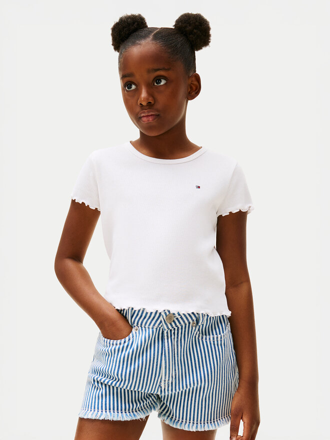 Tommy Hilfiger Tommy Hilfiger Camiseta Essential KG0KG08590 Blanco Regular Fit