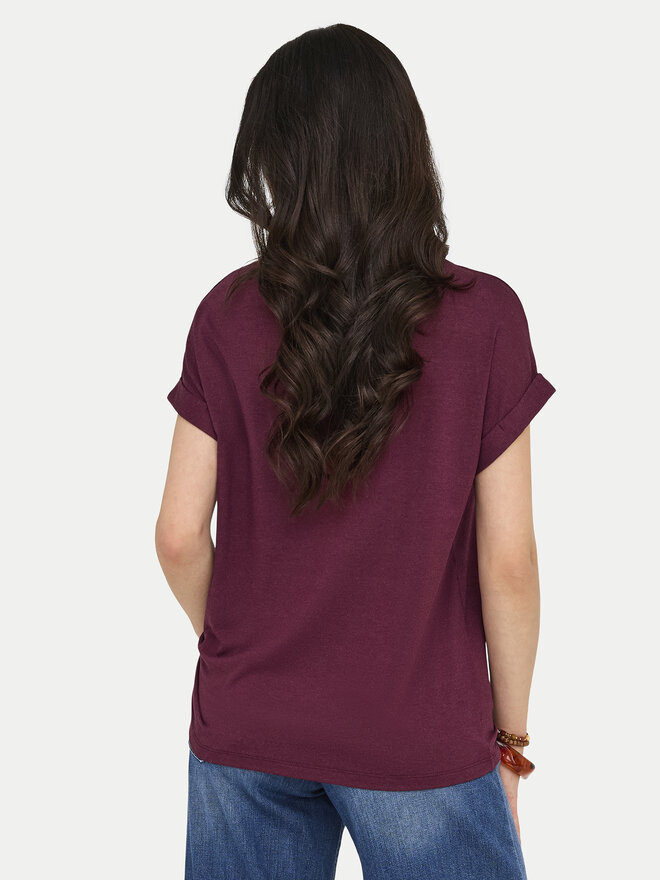 ONLY ONLY Camiseta Moster 15106662 Guinda/burdeos Regular Fit
