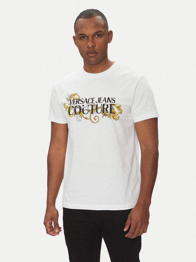 Versace Jeans Couture Versace Jeans Couture Camiseta 78GAHC05 Blanco Regular Fit