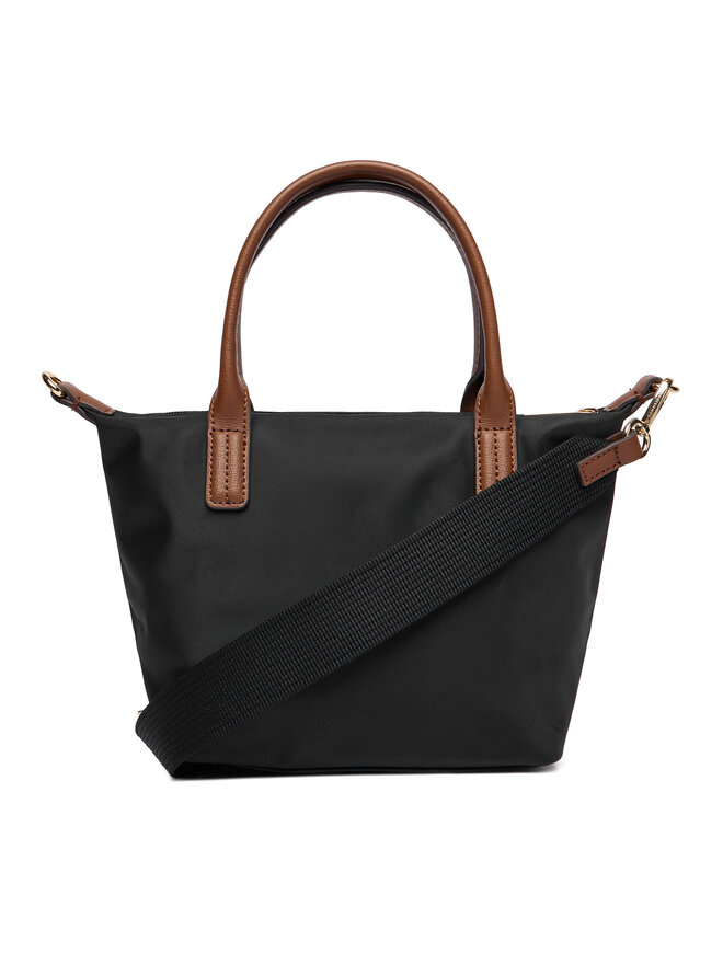 Tommy Hilfiger Handtasche Tommy Hilfiger Popette Mini Tote AW0AW17709 Schwarz