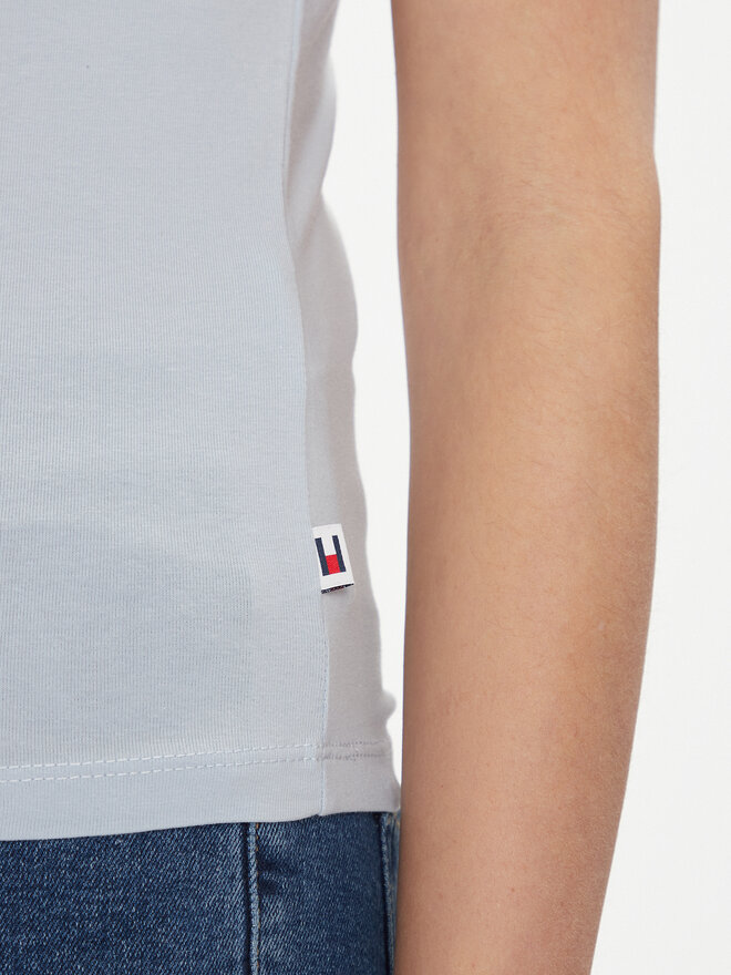 Tommy Jeans Tommy Jeans Marškinėliai Signature DW0DW17377 Žydra Slim Fit