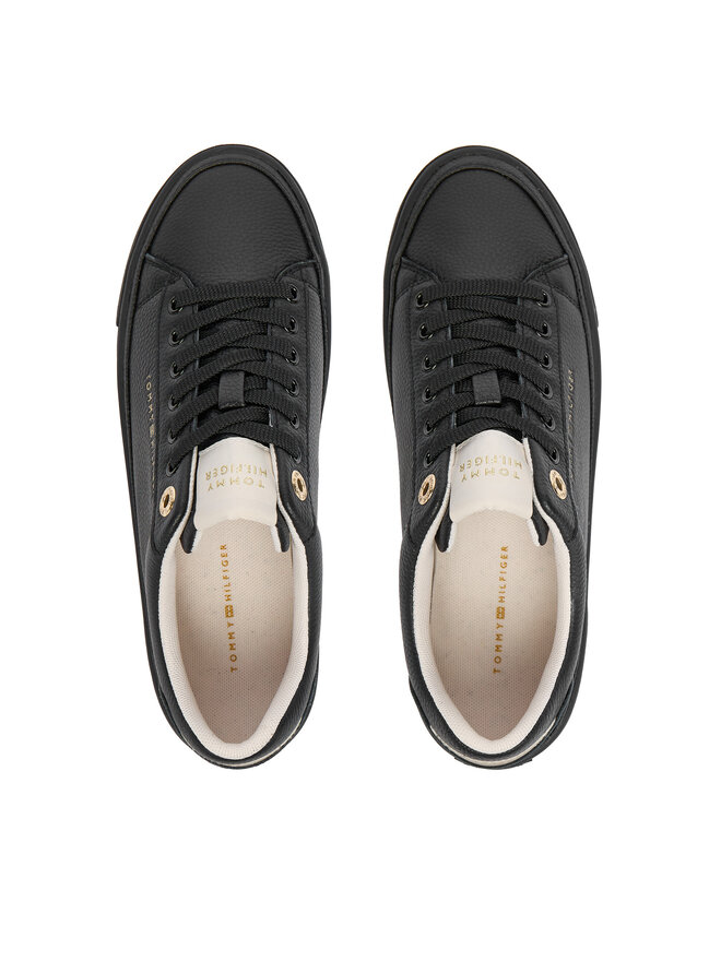 Tommy Hilfiger Сникърси Tommy Hilfiger Th Platform Sneaker Tumbled Ltr FW0FW09018 Черен