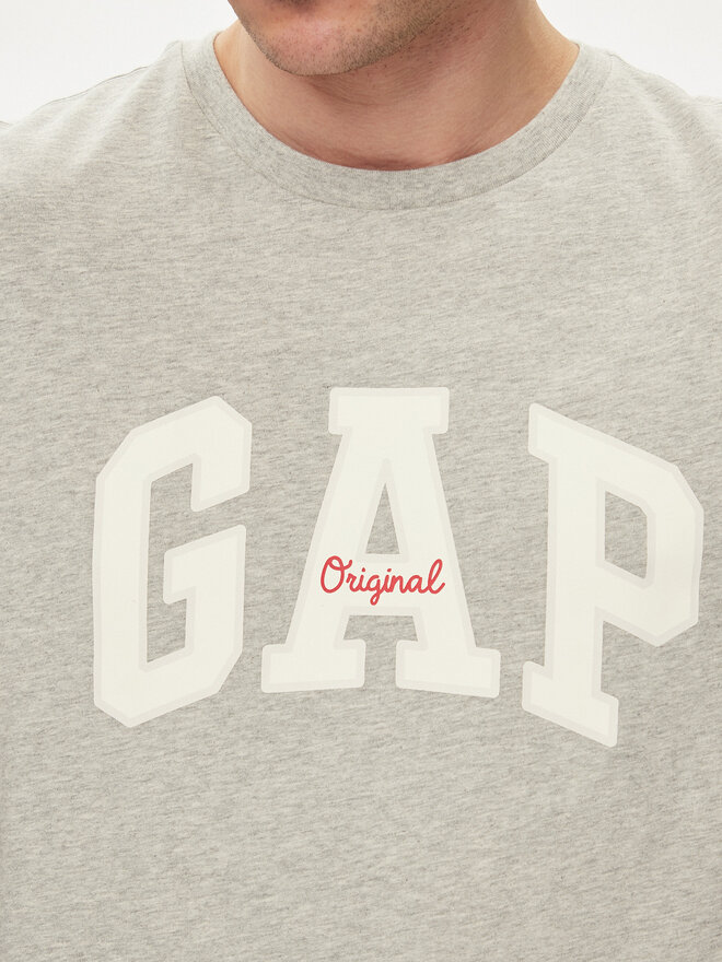 Gap Gap Marškinėliai 471777-06 Pilka Regular Fit