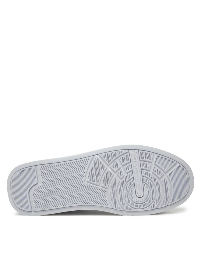 Tommy Hilfiger Sneakersy Tommy Hilfiger Th Court Lth Detail Ess FM0FM05367 Biały